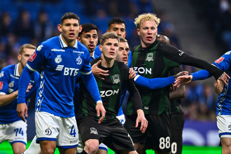 Московское &laquo;Динамо&raquo; и &laquo;Краснодар&raquo; сыграли 0:0 в первом матче финала Пути РПЛ Кубка России